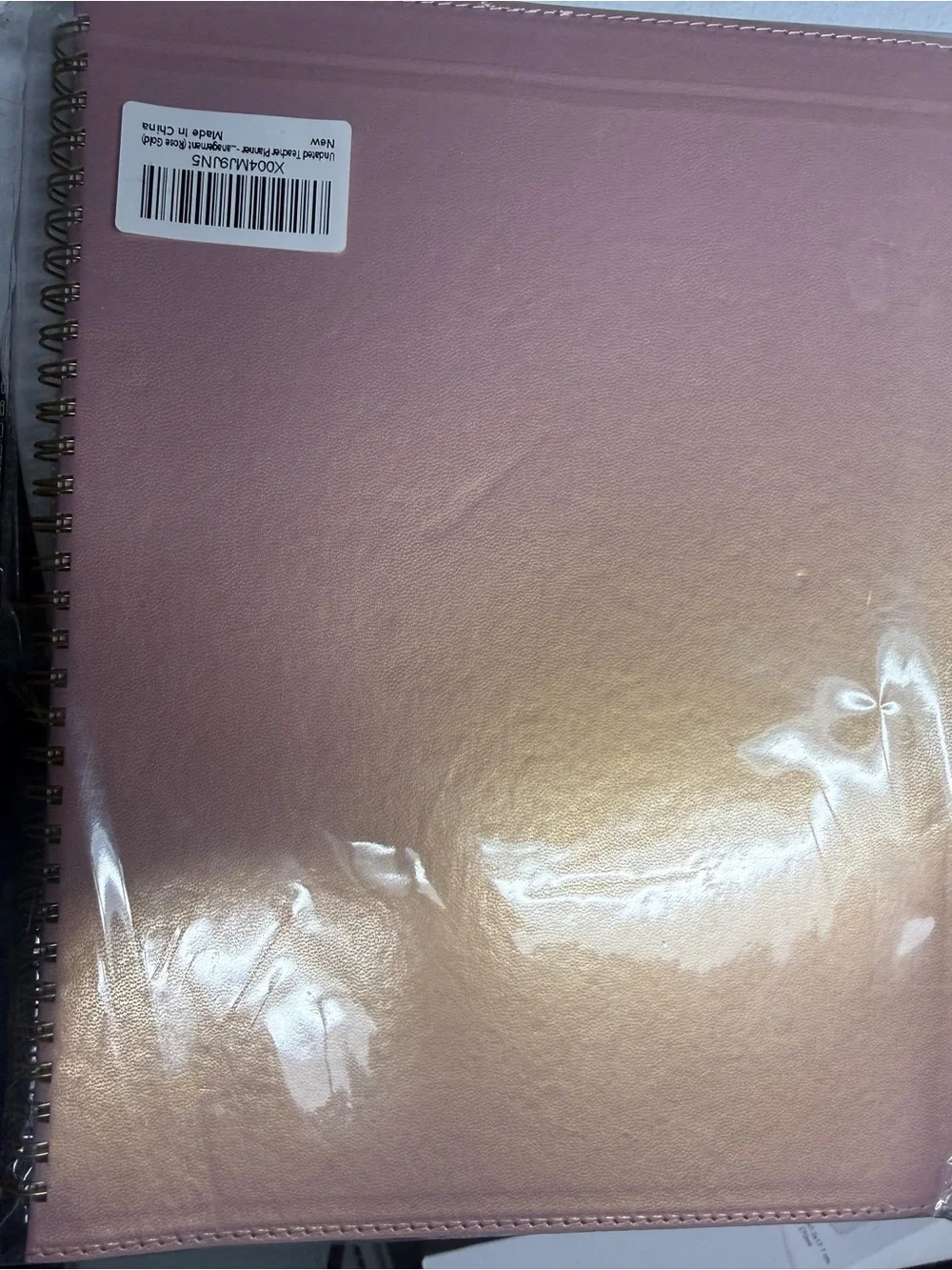 Pink Teacher Planner with Gold Foil